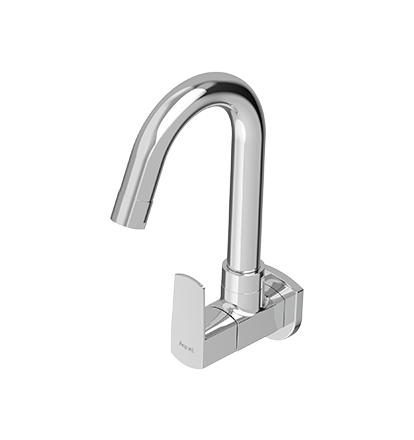 Sink Cock with Swinging Spout Wall Mounted