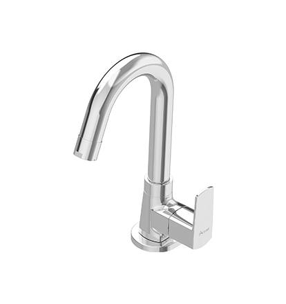 Sink Cock with Swinging Spout Table Mounted