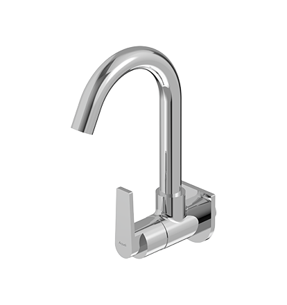 Sink Cock with Swinging Spout Wall Mounted