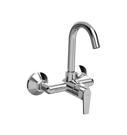 Single Lever Sink Mixer Swinging Spout Wall Mounted