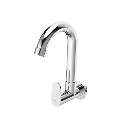 Sink Cock with Swinging Spout Wall Mounted