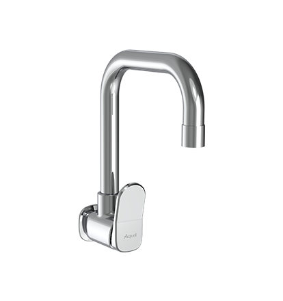 Sink Cock with Swinging Spout Wall Mounted