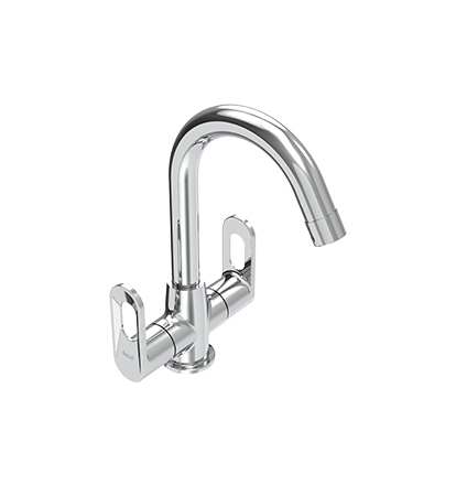 Central Hole Basin Mixer with braided hoses